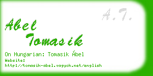 abel tomasik business card